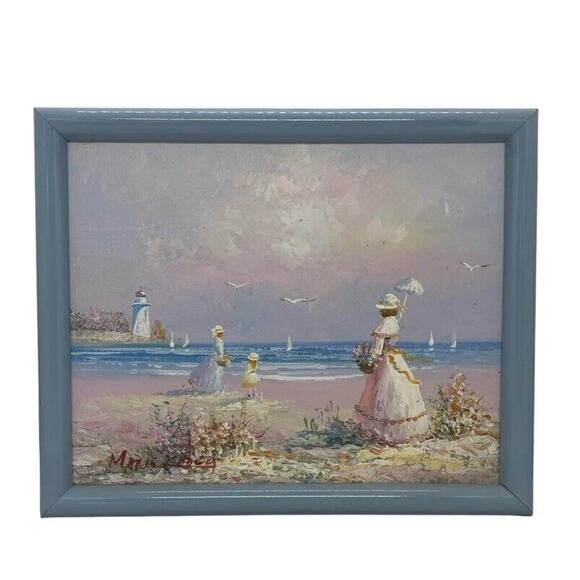 Mid 20th Century Framed French Oil Painting On Canvas Le Touquet, France Signed - Picture 2 of 12
